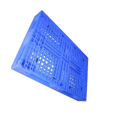 Blue PE Plastic Pallet 1200 X 800 SGS Six Runners Corrosion Resistant