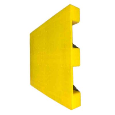 Recycled SGS Polyethylene Plastic Skids Pallet 1200x1000 Yellow Euro Type