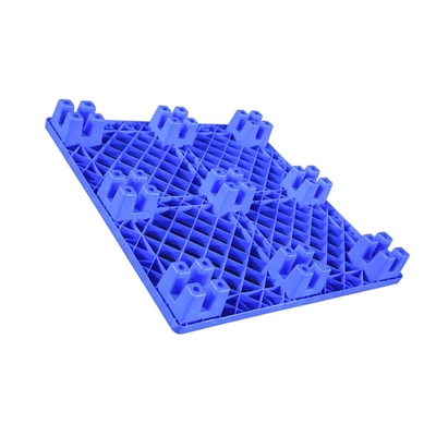 600Kg Dynamic Load 1100 X 1100 Plastic Pallets Nestable Blue HDPE For Medical / Food