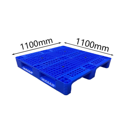 Blue Anti Slip HDPE Plastic Pallets 1100 X 1100 X 155 For Food Factory / Port