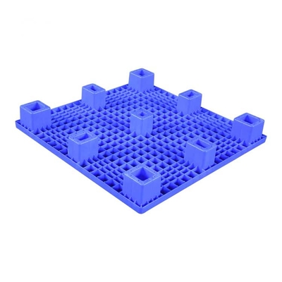 1000 X 1000 X 140 Flat Top Plastic Pallets Nestable Blue HDPE 600kg Load