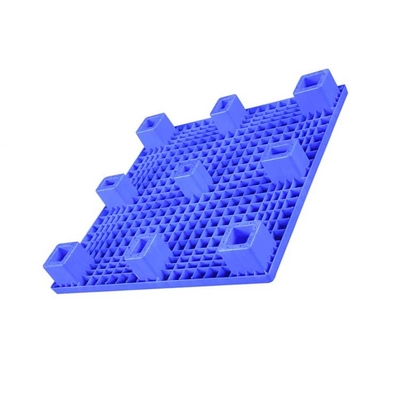 Blue HDPE PE Grid Flat Injection Mold Pallet 1000 X 1000 Mm Nestable For Food Factory