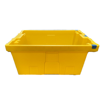 100% HDPE Yellow Moving Plastic Crate 600 X 400 X 275mm Heavy Duty Durable EU Box