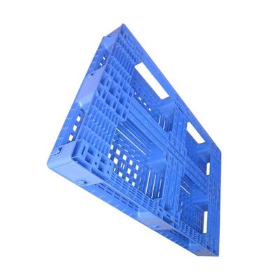 Blue PE Plastic Pallet 1200 X 800 SGS Six Runners Corrosion Resistant