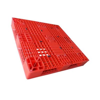 13.5Kg HDPE Red Plastic Pallets 1100 X 1100 Single Faced