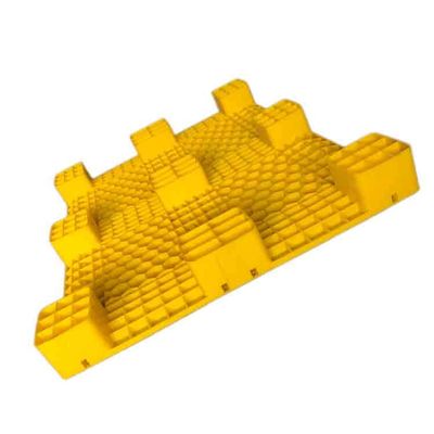 Yellow USDA Approved Plastic Pallets Storage PE Export 120x100cm