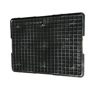 600 X 400 Plastic Logistic Box Black ESD Plastic Bins For Moving
