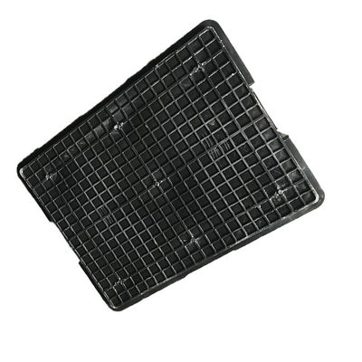 Reusable Black 1.9Kg Durable Plastic Moving Crate 54*42 Anti Static PE