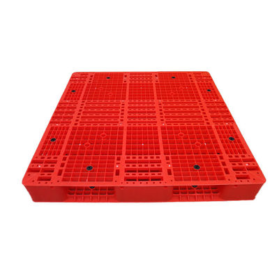 PE Hygienic 1200x1200 Red Stackable Plastic Pallet 6000Kg For Warehouse
