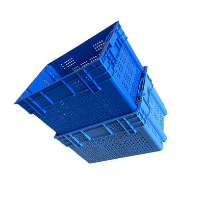 2Kg Blue HDPE Stackable Seafood Crate 600x400 Heavy Duty For Market