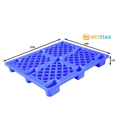 1200X800 Deck Single Face Pallet Hygienic Virgin HDPE Stackable Plastic Pallet