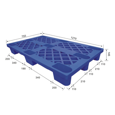 ISPM 15 1270x750 Recycled Plastic Pallets Four Way Entry HDPE Pallet