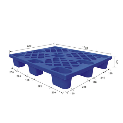 HDPE PP Industrial Plastic Pallets 1000x800 Flow Through
