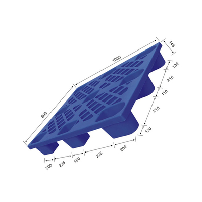 1000X800 PE Plastic Pallet 500Kg Dynamic Ergonomic Handling For Warehouse