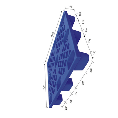 1000X800 Warehouse Plastic Pallet HDPE Polyethylene 400Kg Dynamic