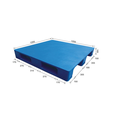 Injection Molded Plastic Pallets Nestable Reinforced 1.2T Dynamic Load