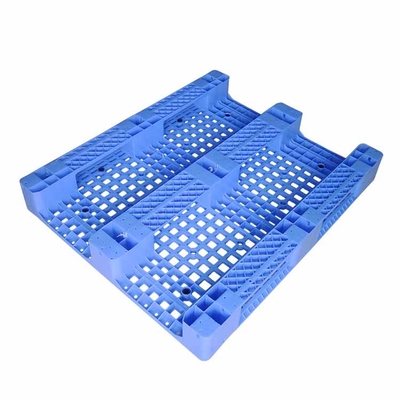 Grid Blue Ingle Sided Heavy Duty Nestable Pallet HDPE Impact Resistant