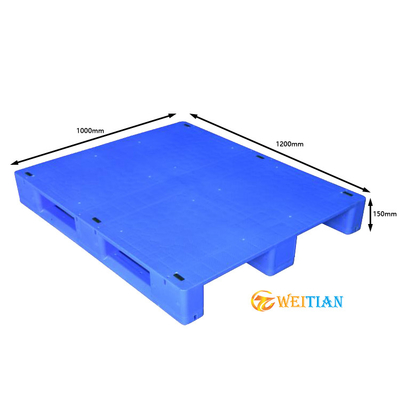 Industrial HDPE Plastic Pallet PE Blue 1200 X 1000 4 Way Entry